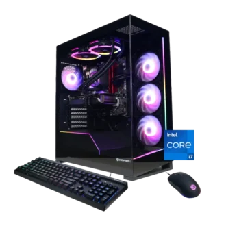 کامپیوتر رومیزی گیمینگ Cyber ​​Power PC Gamer Master، AMD Ryzen 5-7600، کارت گرافیک Radeon RX 7600، 16 گیگابایت DDR5، 1 ترابایت SSD، مشکی (2024)